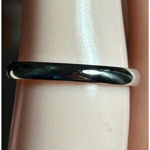 14k solid white gold women band ring size 6.5, weight 2.18g fine jewelry